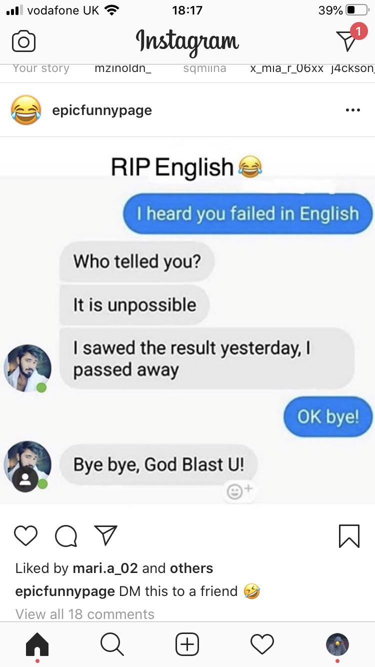 Rip English | Chat ZoZo - Forum