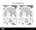 find-10-differences-visual-puzzle-and-coloring-page-with-two-snowmen-friends-2G4JFMM.jpg