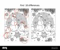 find-10-differences-visual-puzzle-and-coloring-page-with-two-snowmen-friends-2G4JFMM.jpg