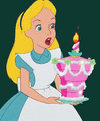 Alice In Wonderland Birthday Cake GIF - Alice In Wonderland Birthday Cake Blowing Out Candles ...gif