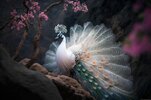 beautiful-white-peacock-against-backdrop-flowering-trees-rocks-generative-ai_76964-11375.jpg