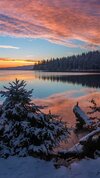 lake-snow-evening-sunset-5k.jpg