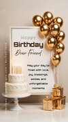 Happy Birthday Wishes Image for Dear Friend with Elegant Gold Balloons - GEC Designs.jpeg