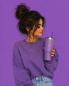 __Pinterest Title___ Purple Aesthetic Girl with Messy Bun & Tumbler _ Cozy Lifestyle Inspirat...jpeg